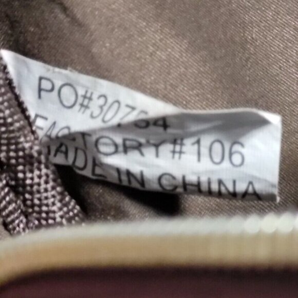 Adrienne Vittadini Women's Backpack Brown and Tan Stripped Faux Leather - Picture 8 of 11